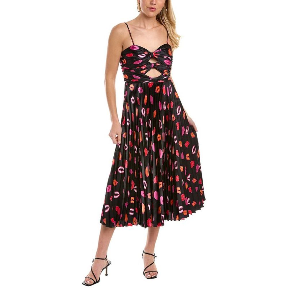 Amur Womens  Afra Pleated Cocktail Dress, Black